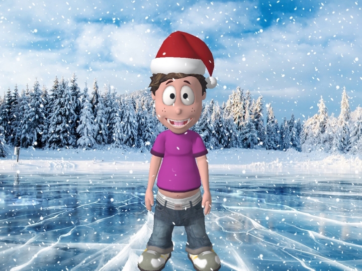 Weihnachtsgrüße über die Animated Greeting Card